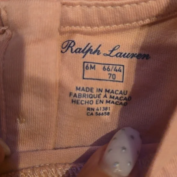 "Polo Bear" by Ralph Lauren Salmon Pink Tee - Picture 5 of 7